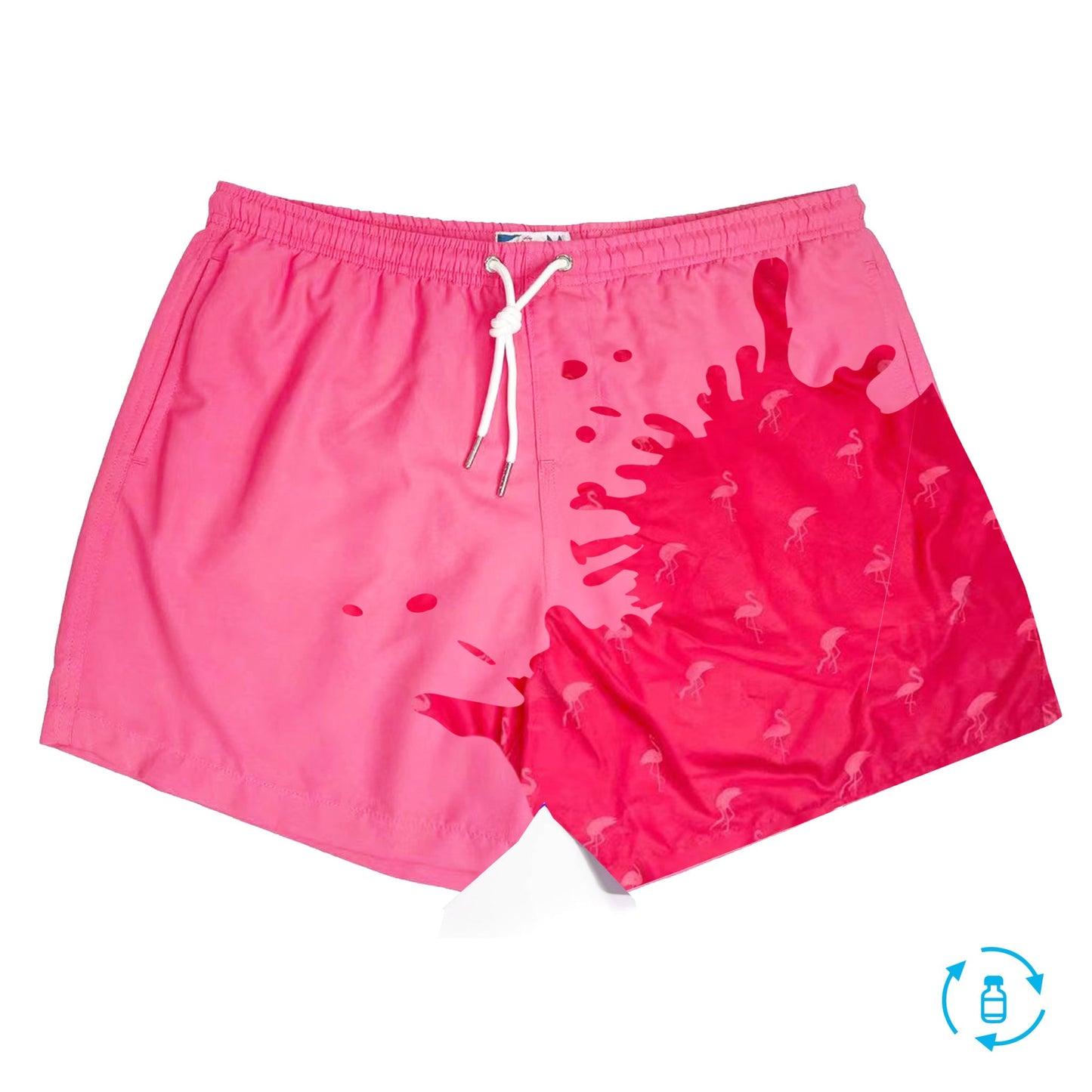 Bermies Pink to Flamingo Swim Trunks Male Product Image