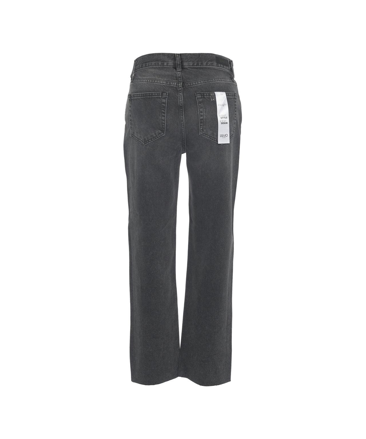 Straight leg jeans with rhinestones Product Image