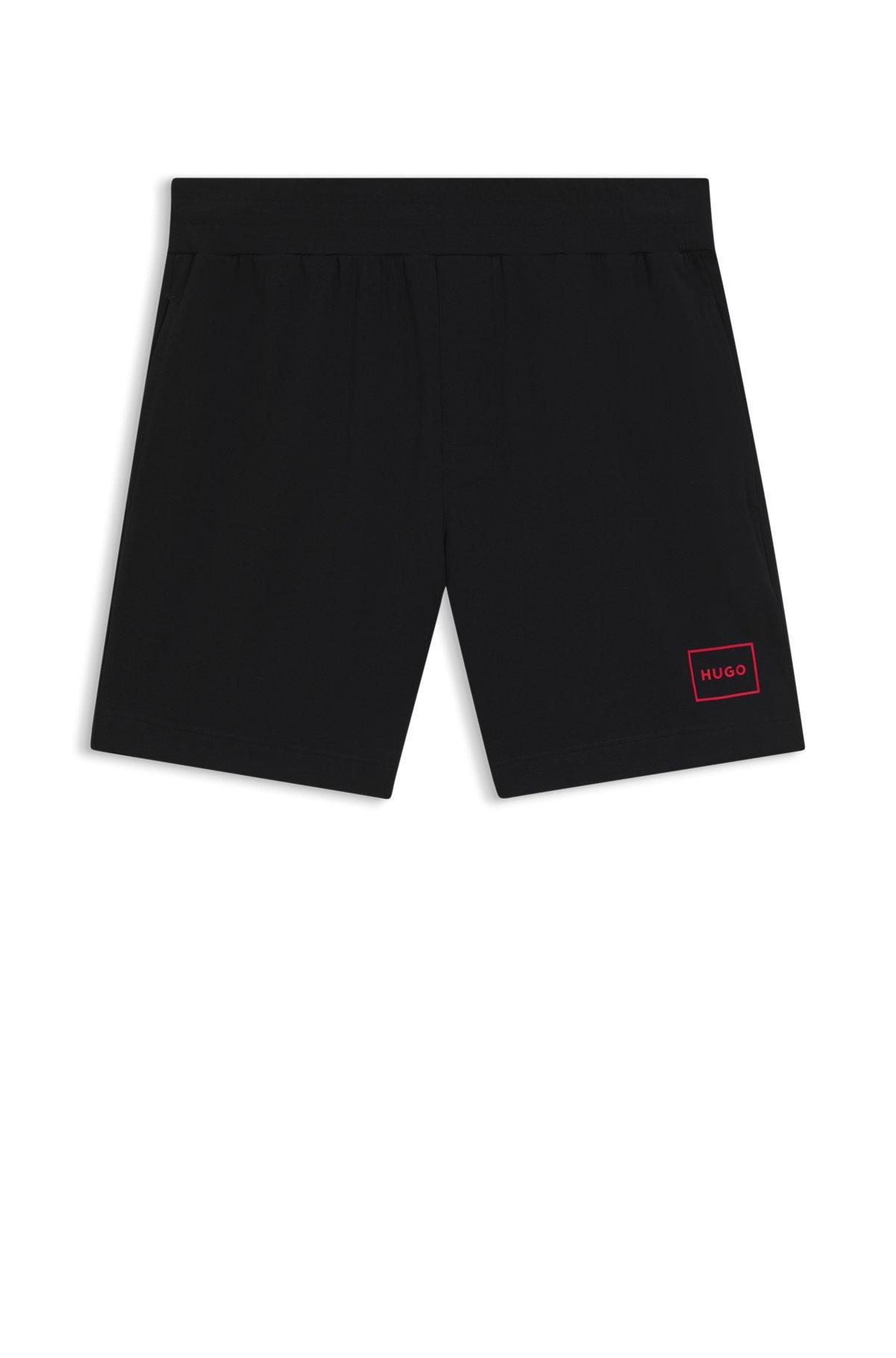 Logo-print shorts in stretch cotton Product Image