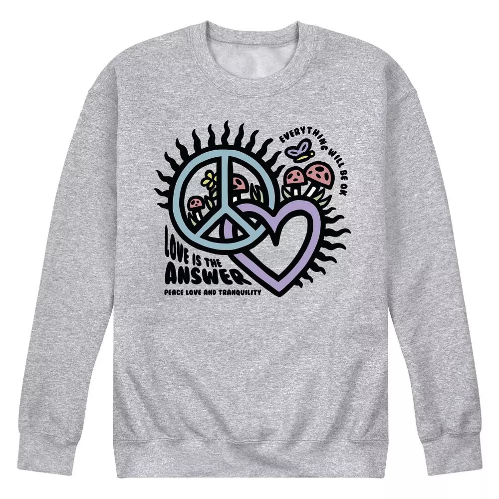 Men's "Love Is The Answer" Graphic Sweatshirt,  Product Image