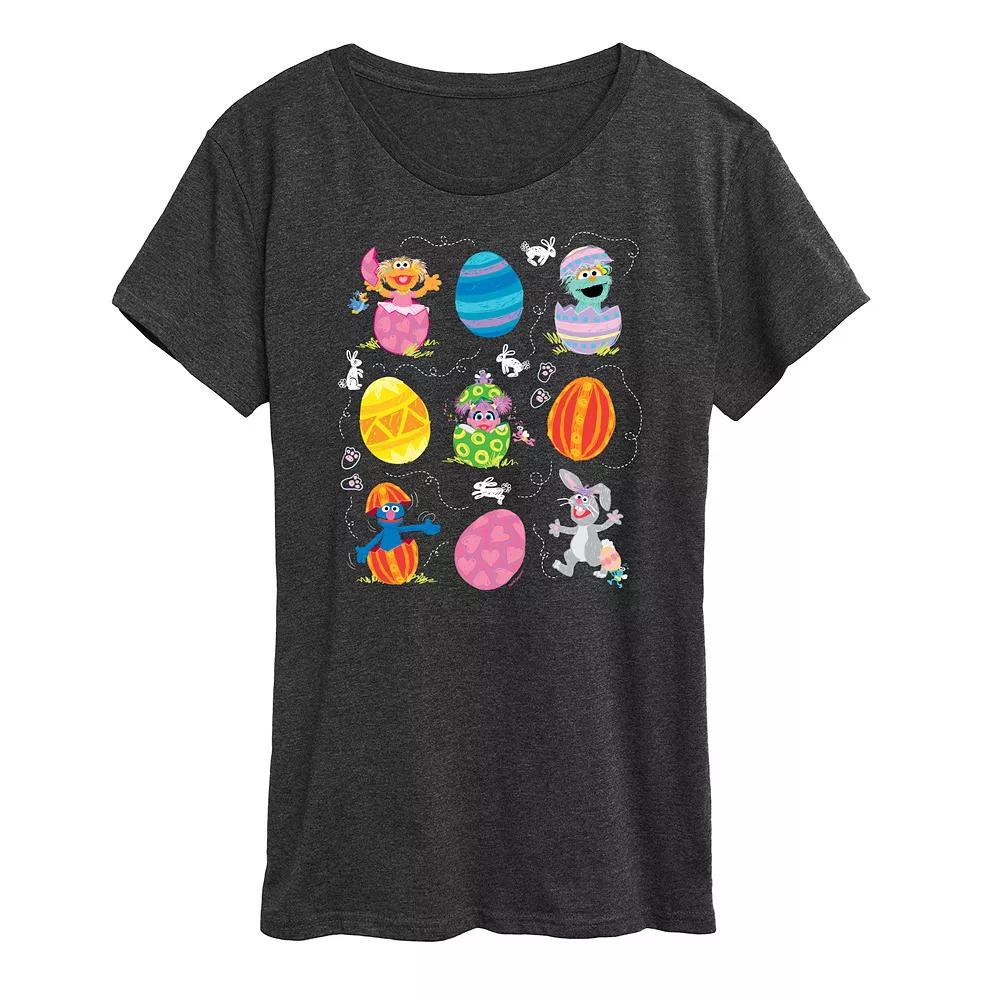 Women's Sesame Street Eggs And Bunny Graphic Tee,  Product Image