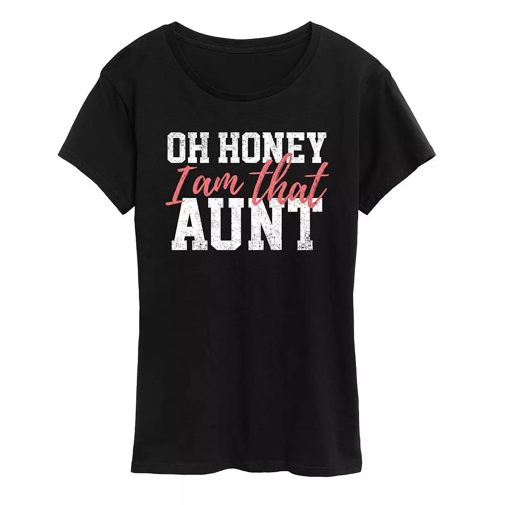 Women's Oh Honey I Am That Aunt Graphic Tee, Girl's,  Product Image