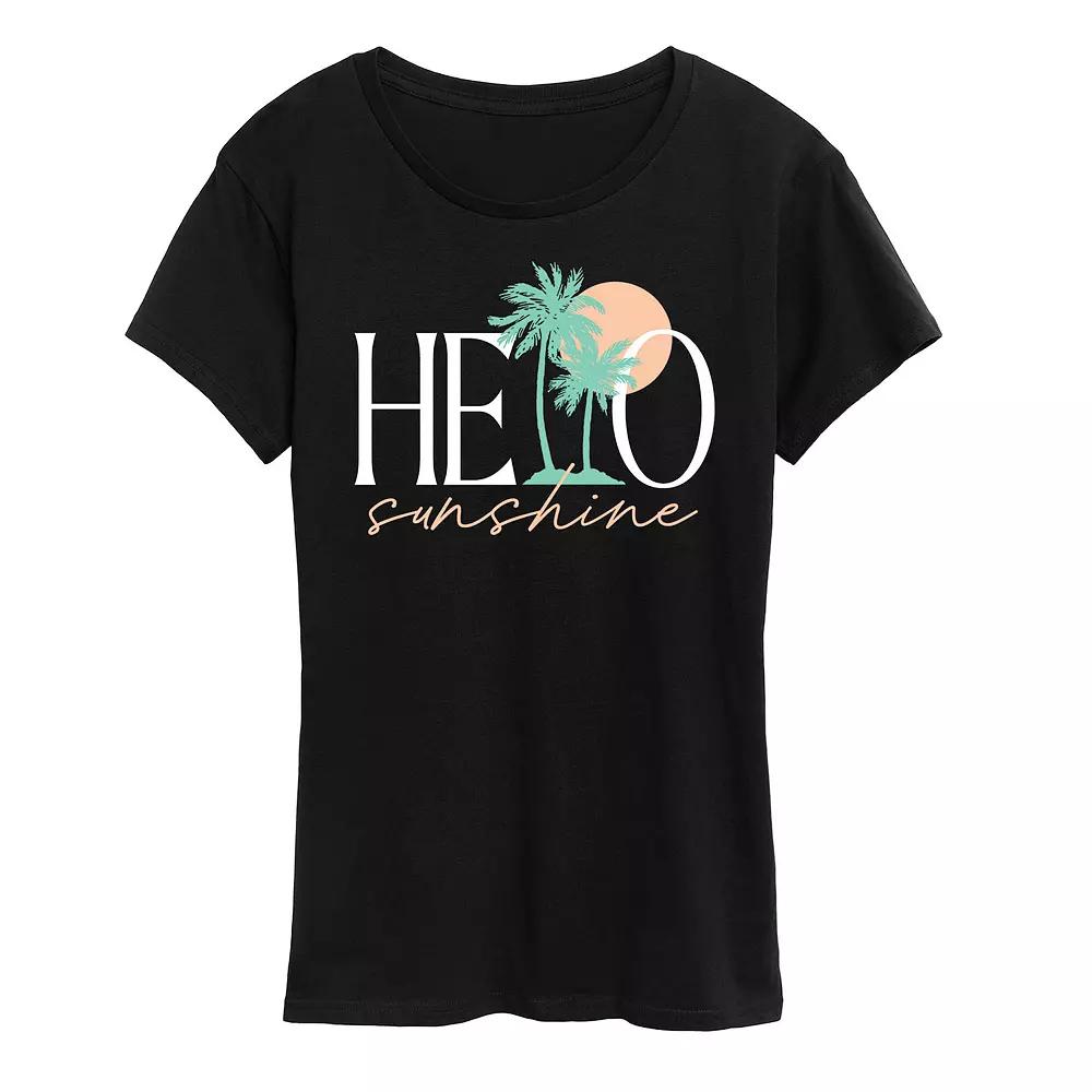 Women's Hello Sunshine Palms Graphic Tee,  Product Image