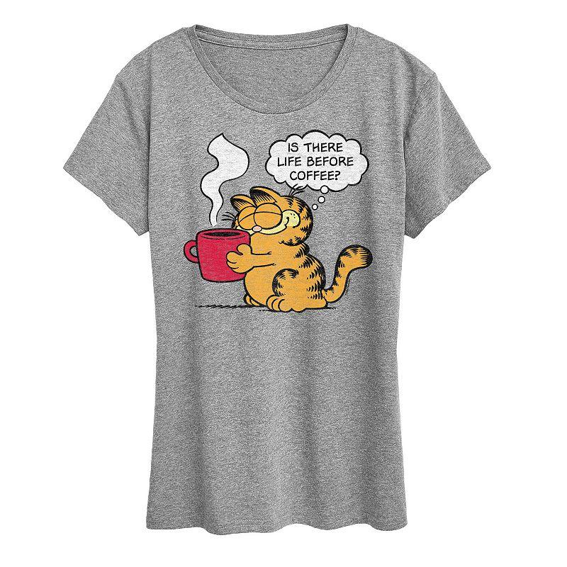 Women's Garfield Life Before Coffee Graphic Tee, Girl's,  Product Image