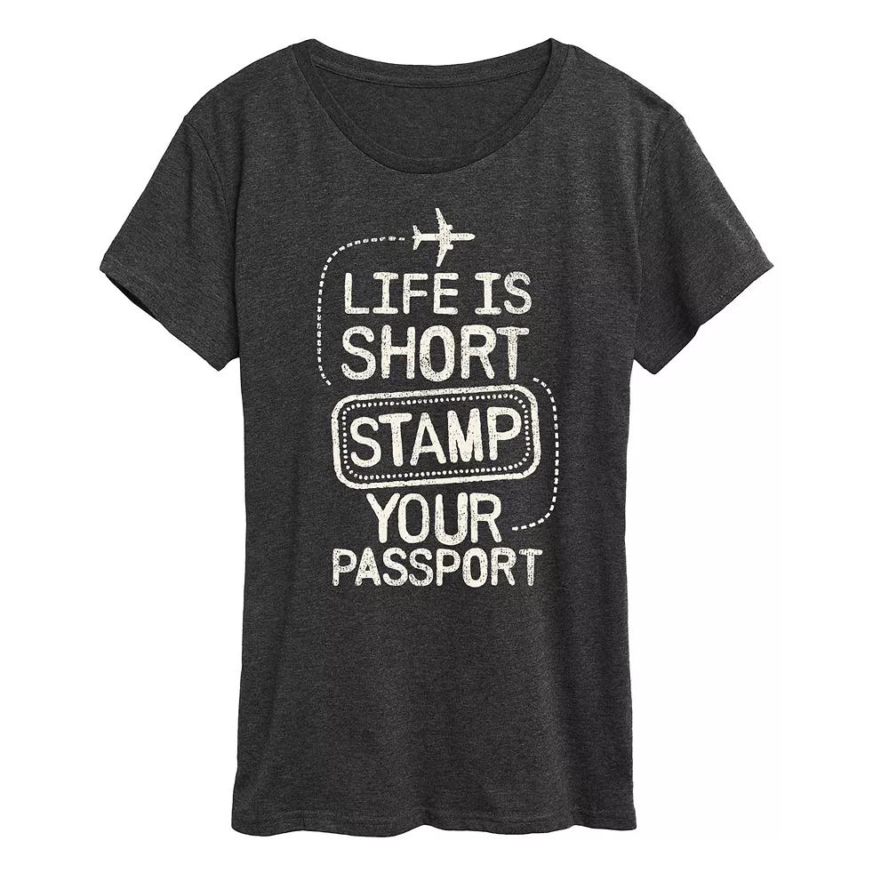 Women's Stamp Your Passport Graphic Tee,  Product Image
