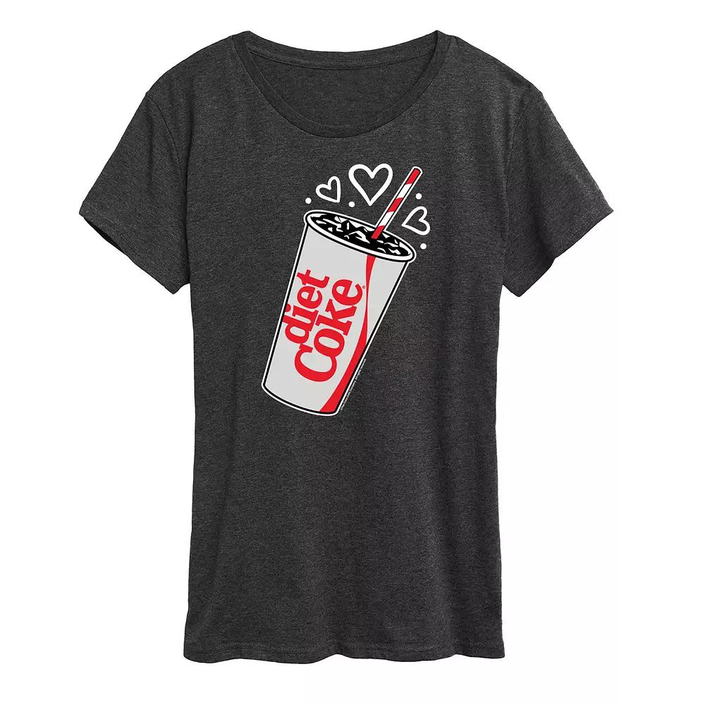 Women's Diet Coke Heart Bubbles Graphic Tee,  Product Image