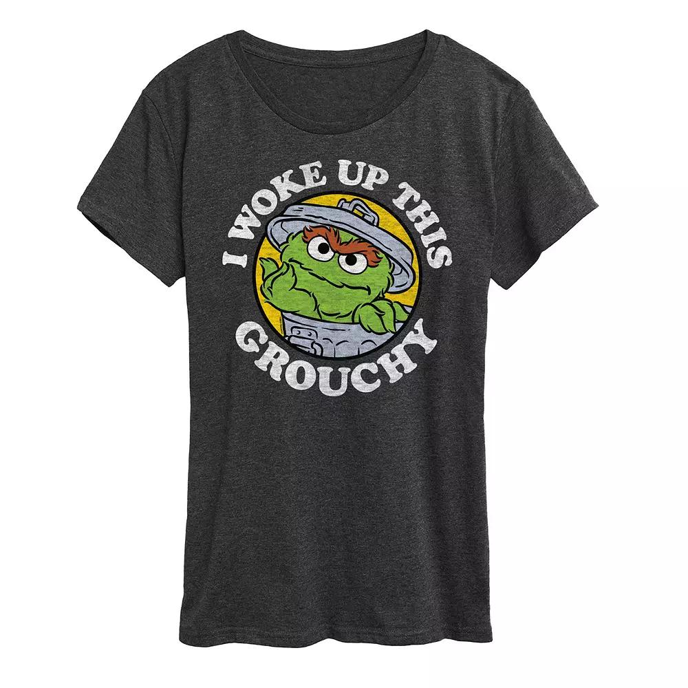 Women's Sesame Street Woke Up Grouchy Graphic Tee,  Product Image