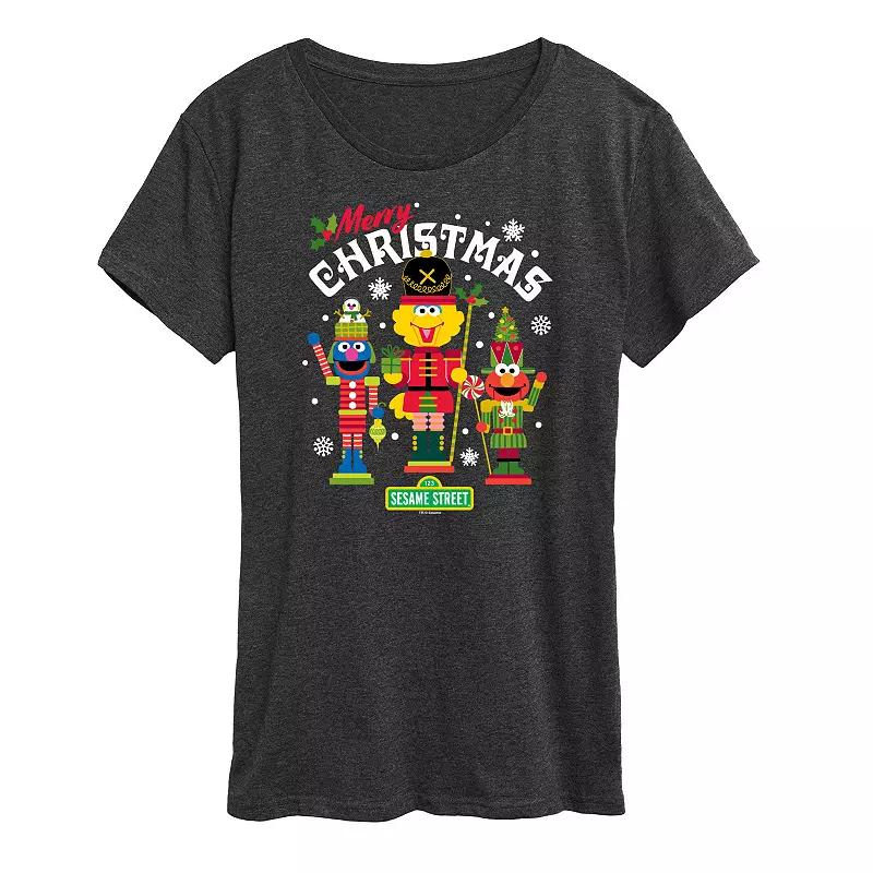 Women's Sesame Street Merry Christmas Graphic Tee, Girl's,  Product Image