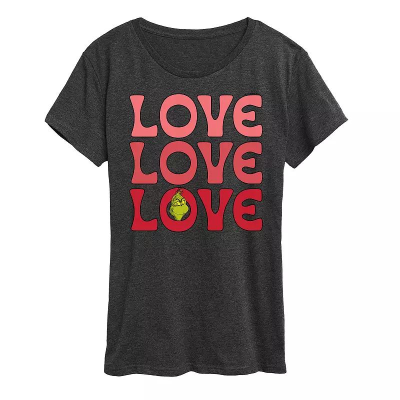 Women's Grinch Love Stack Graphic Tee,  Product Image