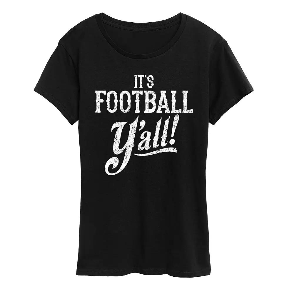 Women's It's Football Y'all Graphic Tee, Girl's,  Product Image