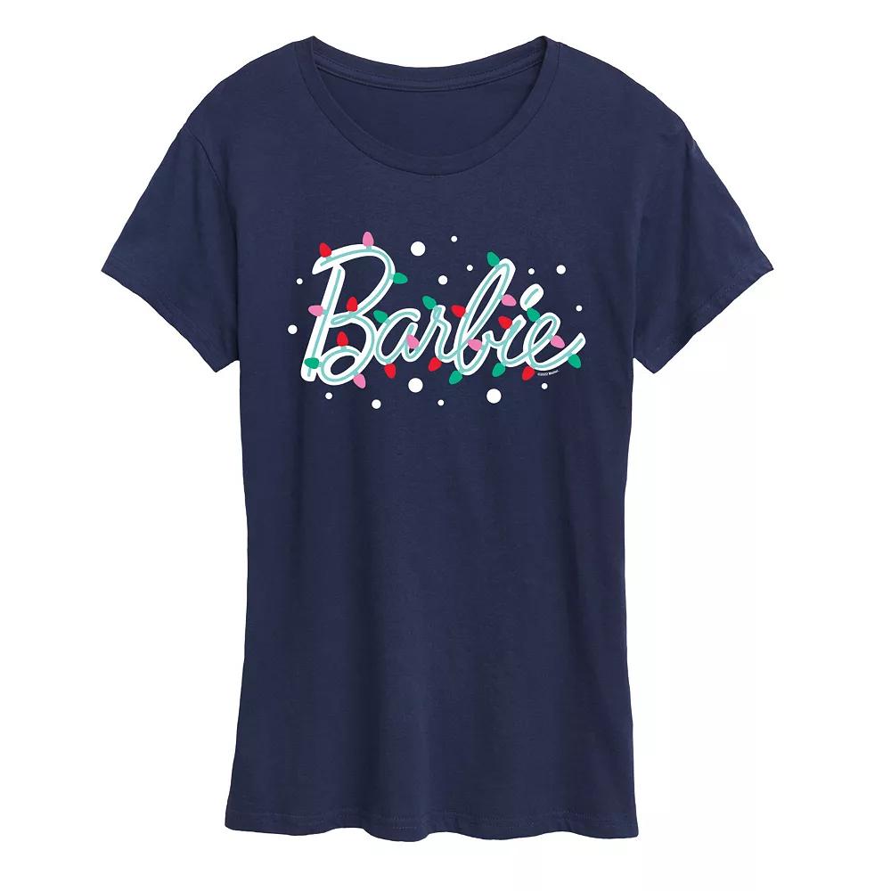 Women's Barbie® Logo Holiday Lights Graphic Tee, Girl's,  Product Image