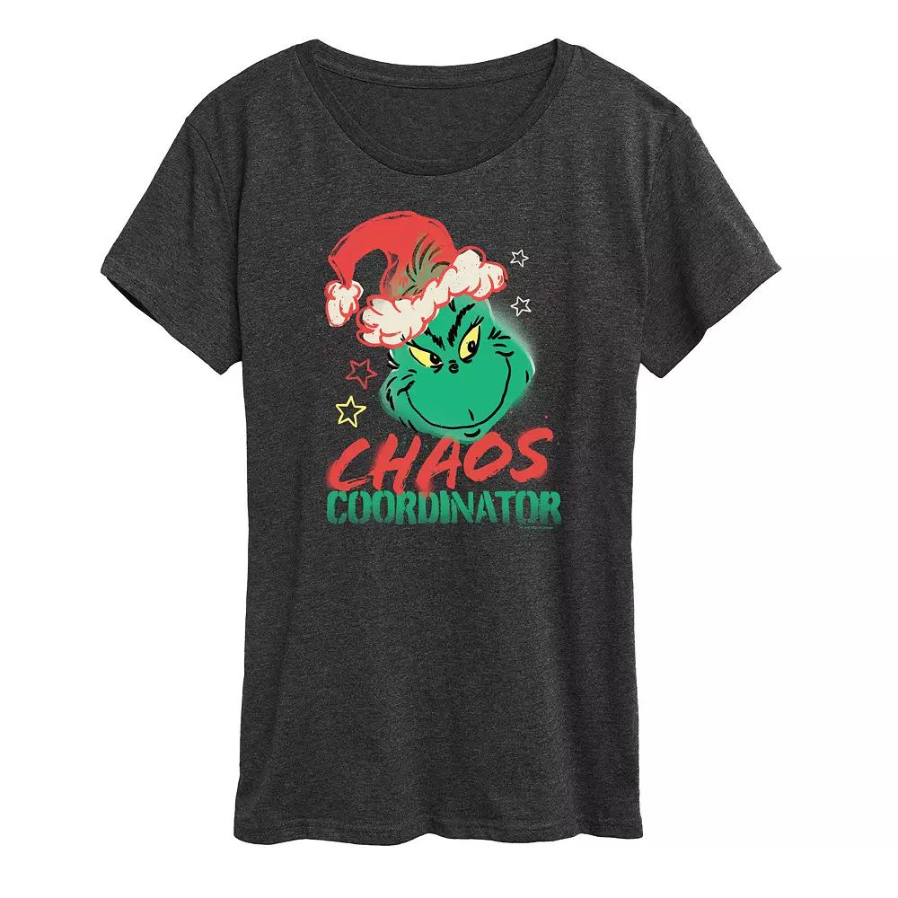 Women's Dr. Seuss The Grinch Chaos Coordinator Graphic Tee, Girl's,  Product Image