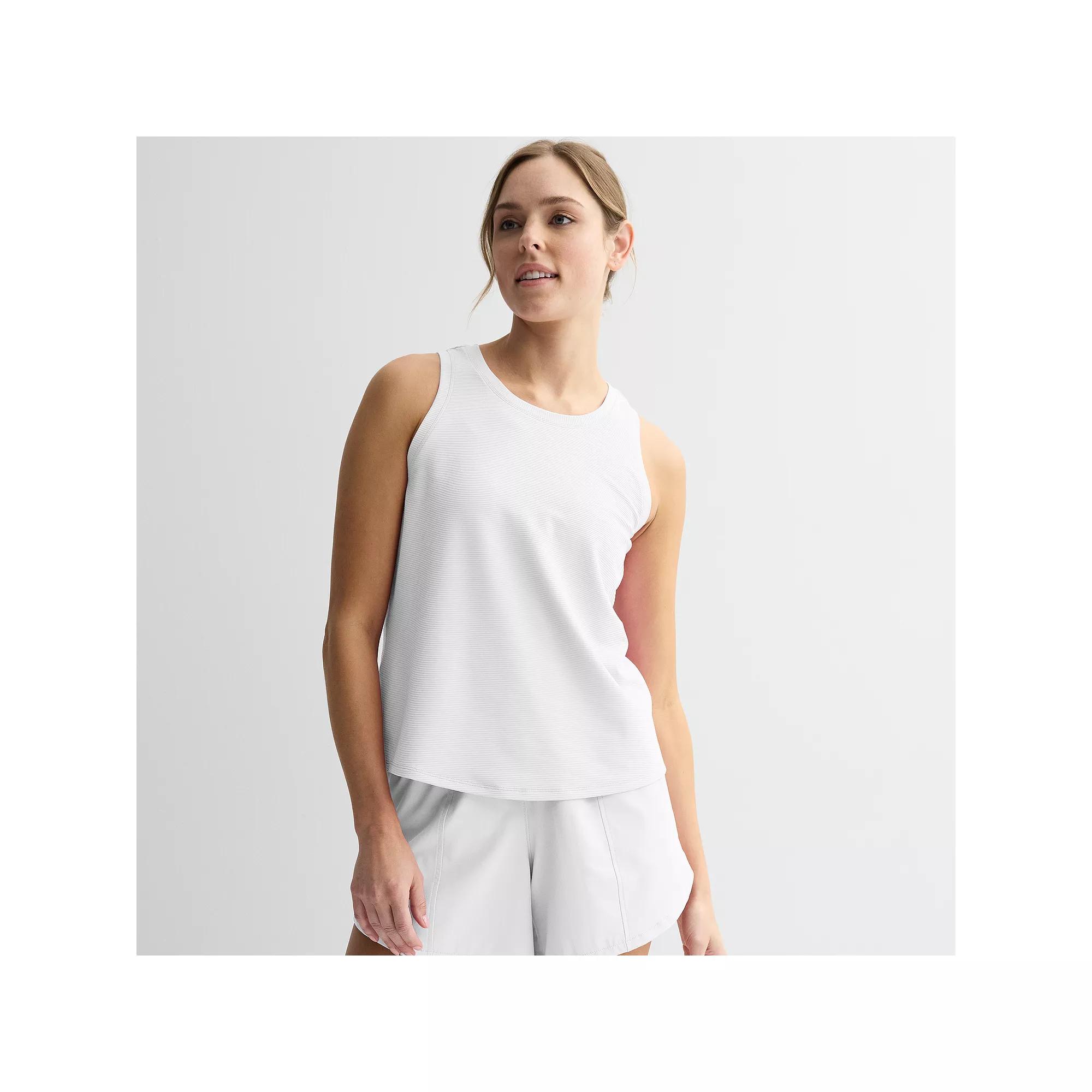 Women's Tek Gear® Rib Easy Tank Top, Size: XXL, Modern White Product Image