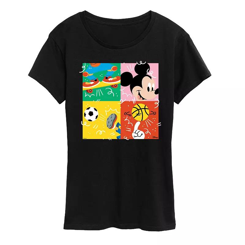 Disney's Mickey Mouse Women's Sports Grid Graphic Tee,  Product Image