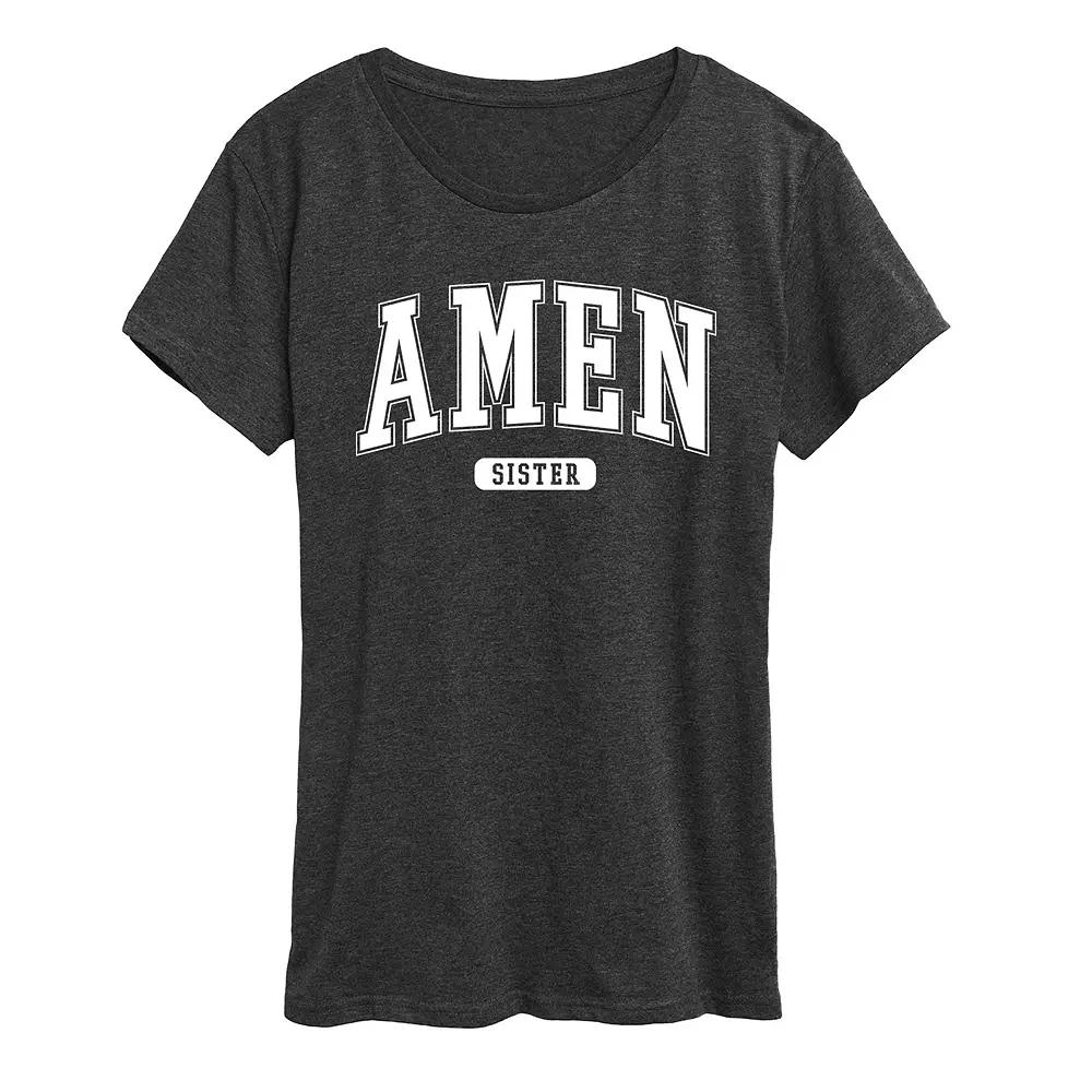 Women's Collegiate Amen Graphic Tee,  Product Image