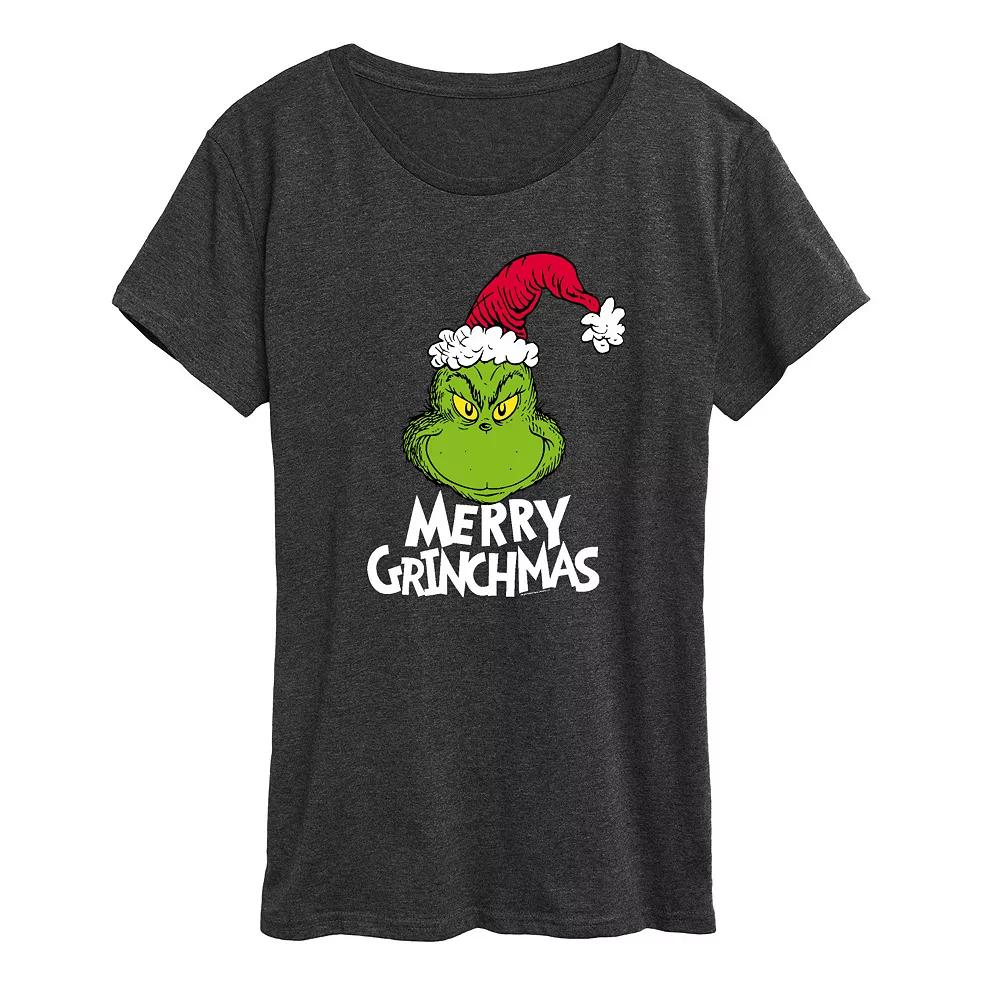 Women's Dr. Seuss The Grinch Merry Grinchmas Graphic Tee, Girl's,  Product Image