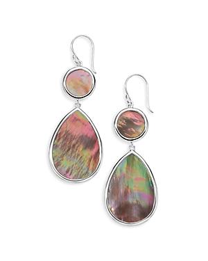 Womens Polished Rock Candy Sterling Silver & Mother-Of-Pearl Drop Earrings Product Image