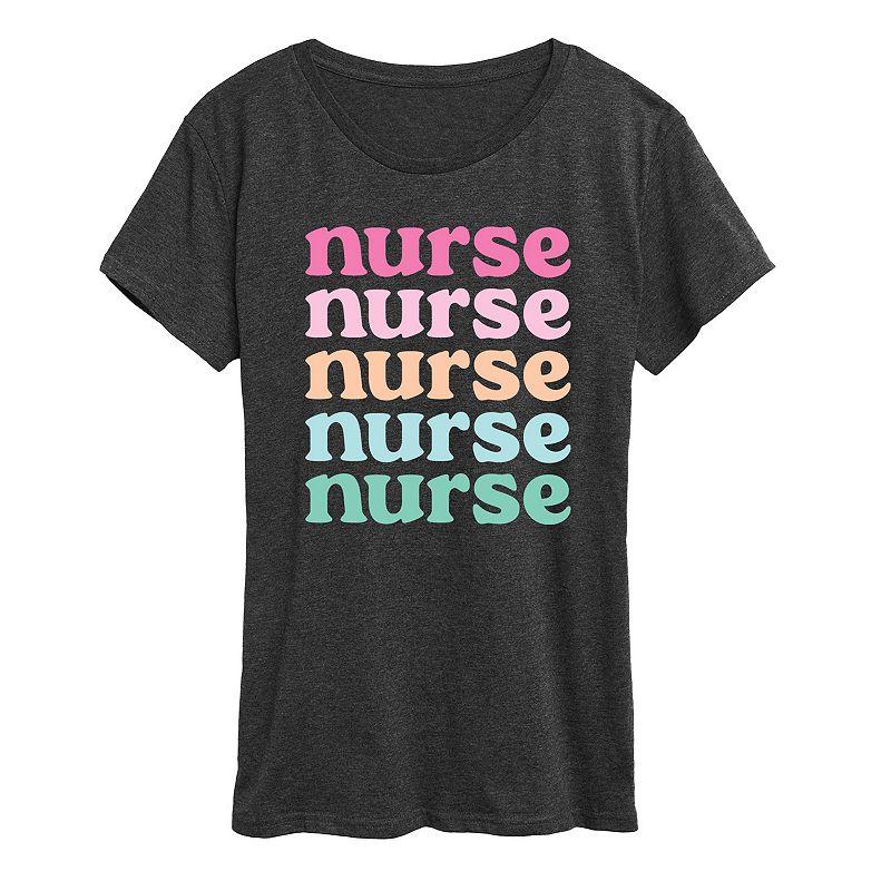 Women's Nurse Stacked Graphic Tee, Girl's,  Product Image