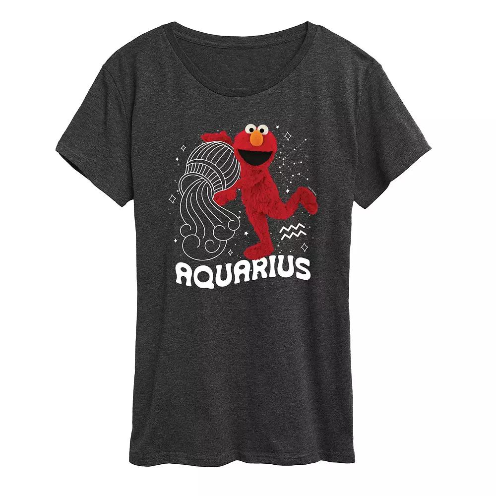 Women's Sesame Street Elmo Aquarius Graphic Tee,  Product Image