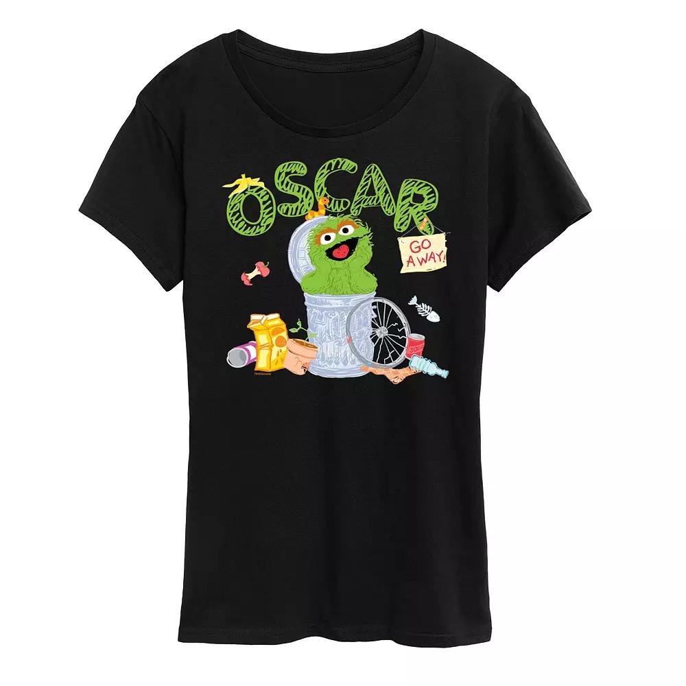 Women's Sesame Street Oscar Graphic Tee, Girl's,  Product Image