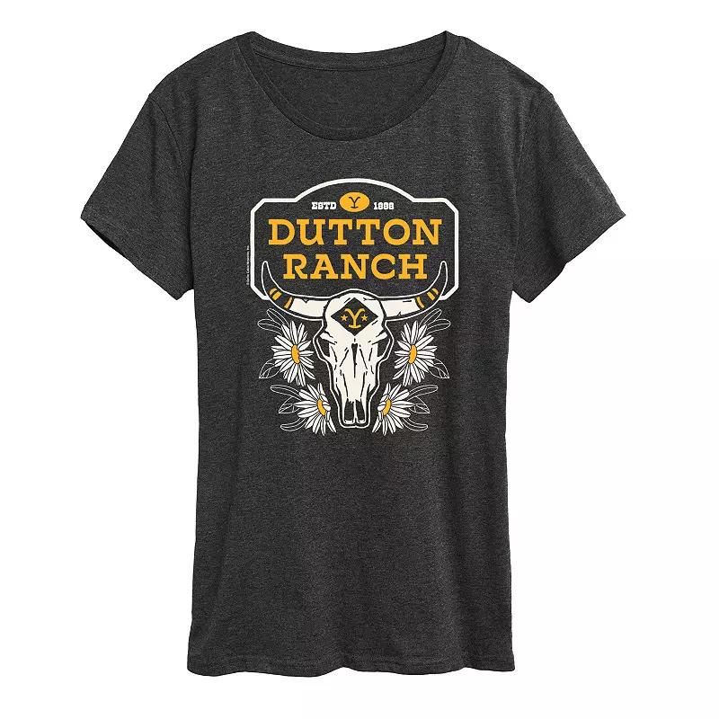 Women's Yellowstone Dutton Skull Graphic Tee,  Product Image