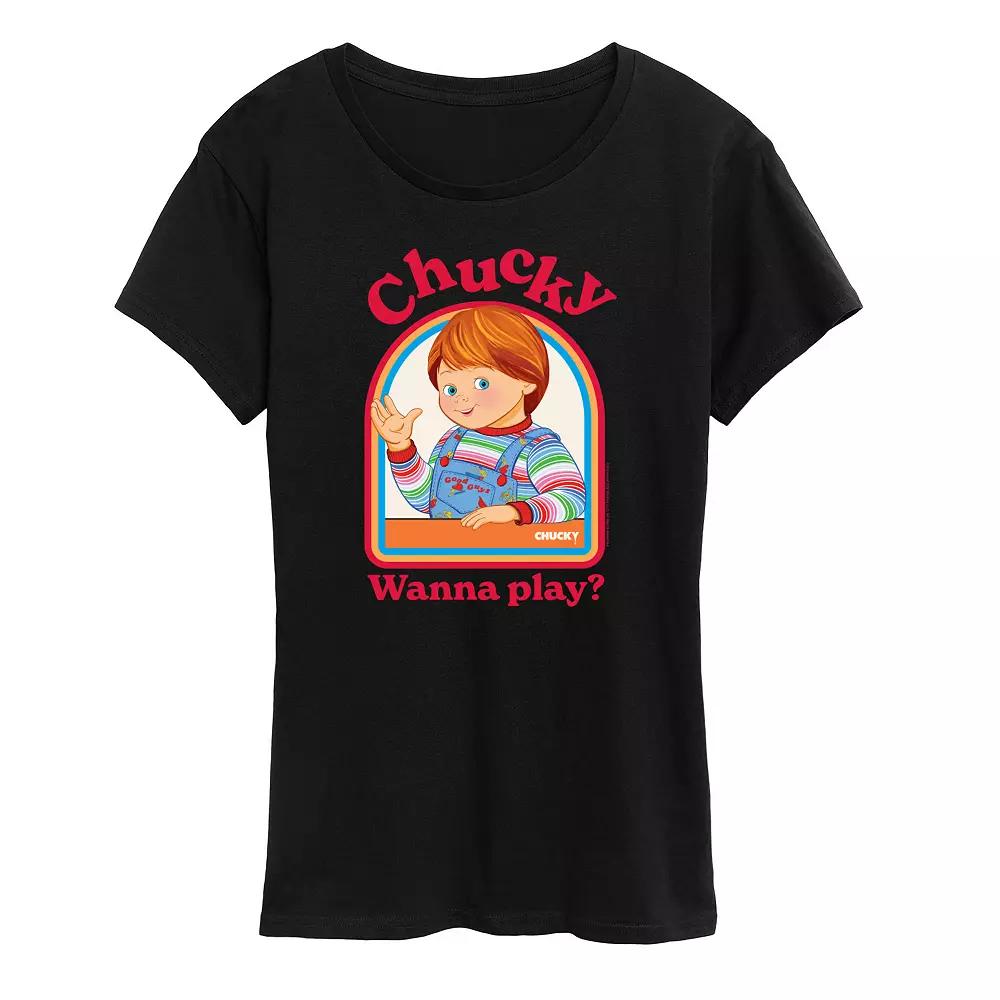 Women's Chucky Wanna Play Graphic Tee,  Product Image