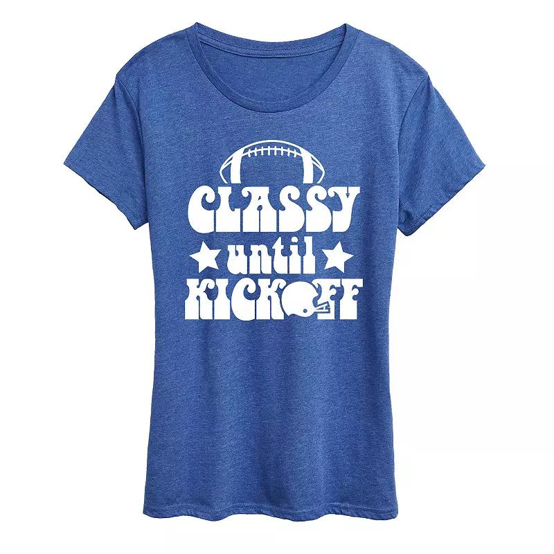 Women's Classy Until Kickoff Graphic Tee, Girl's,  Product Image