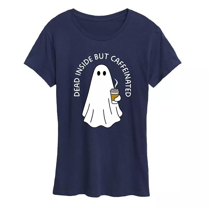 Women's Dead Inside Caffeinated Ghost Graphic Tee,  Product Image