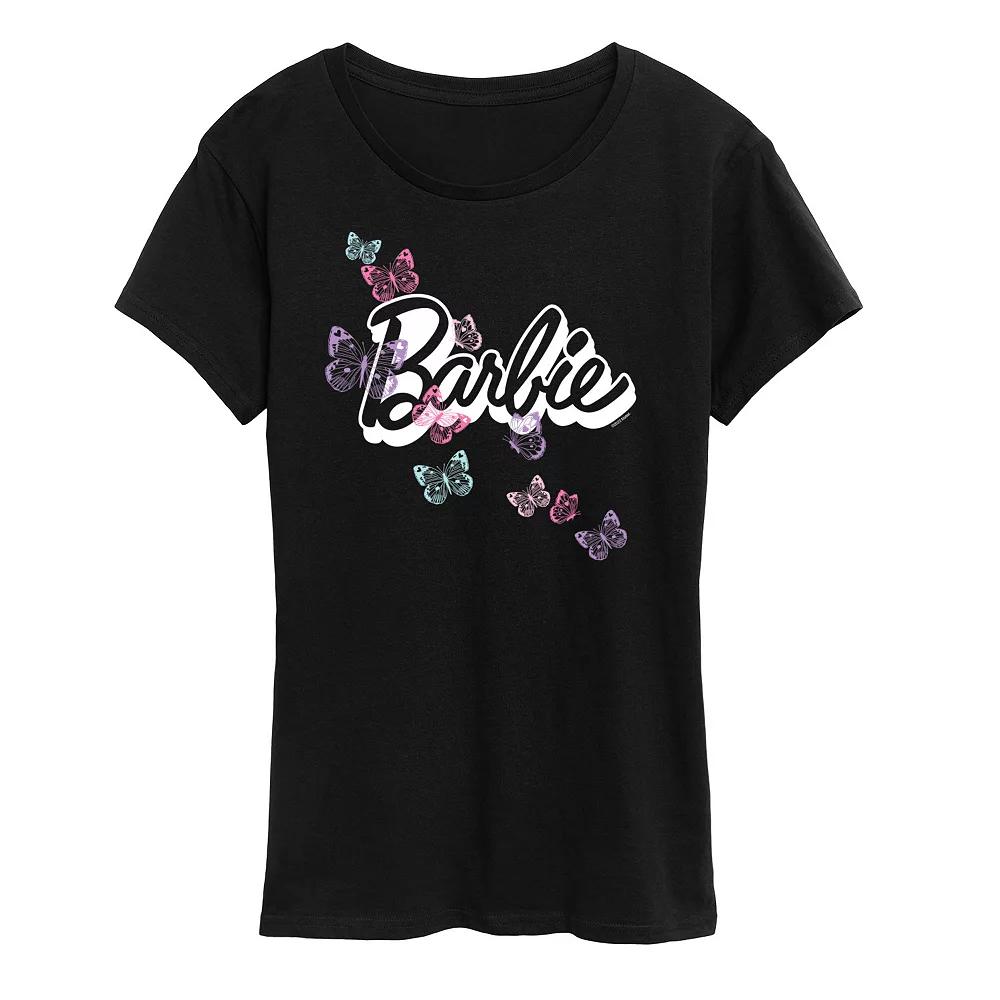 Women's Barbie® Butterfly Logo Graphic Tee, Girl's,  Product Image