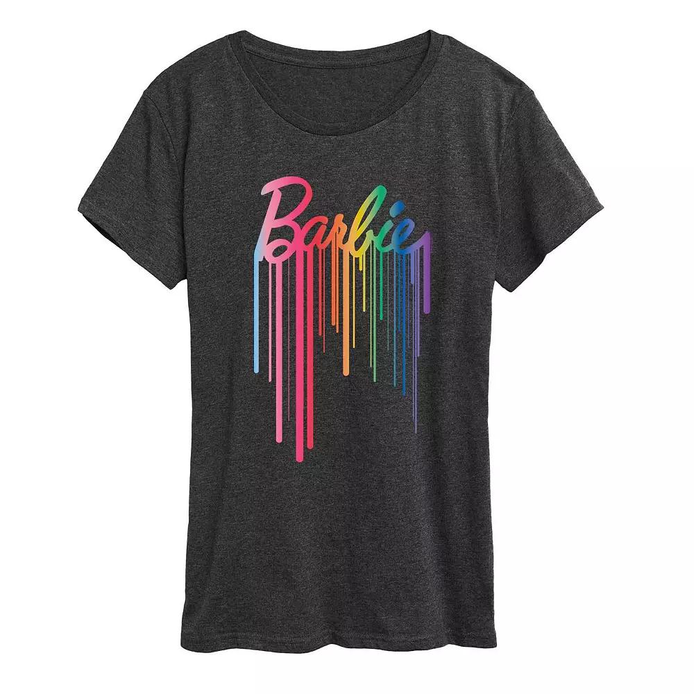 Women's Barbie® Logo Rainbow Drip Graphic Tee, Girl's,  Product Image