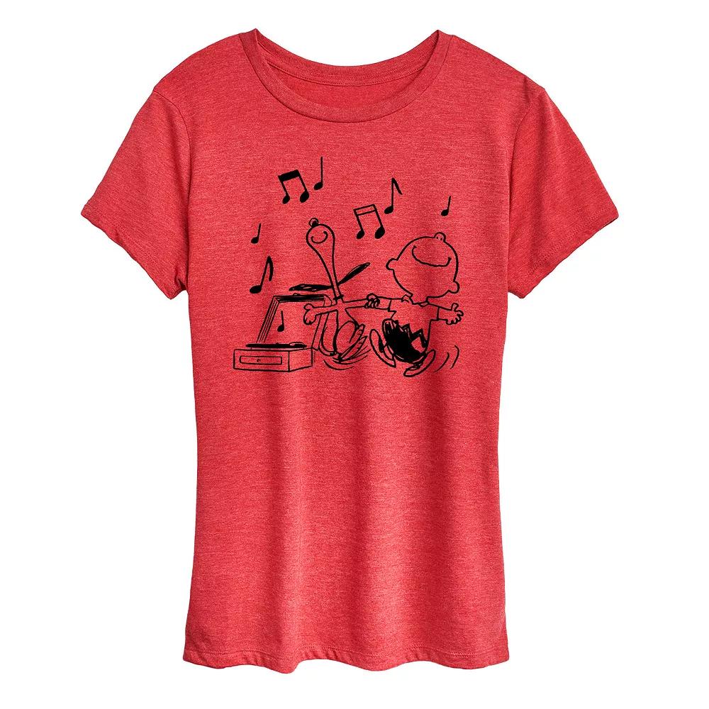 Women's Peanuts Snoopy & Charlie Brown Dancing Graphic Tee,  Product Image