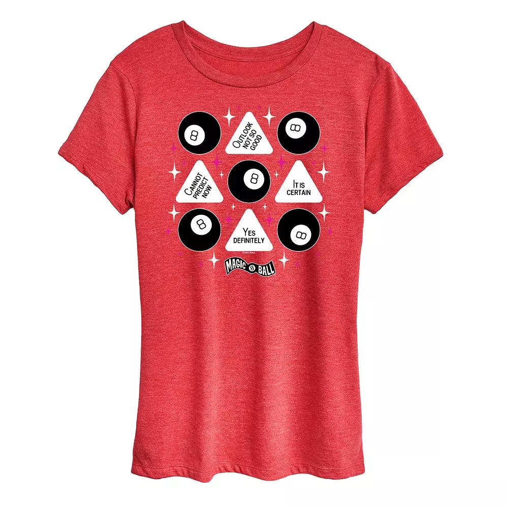 Women's Magic 8 Ball Grid Graphic Tee,  Product Image