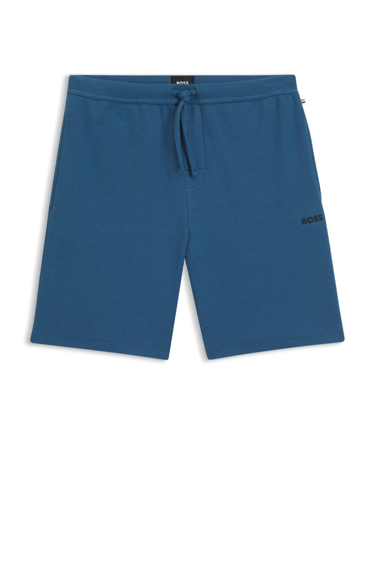 Cotton-blend pajama shorts with embroidered logo Product Image