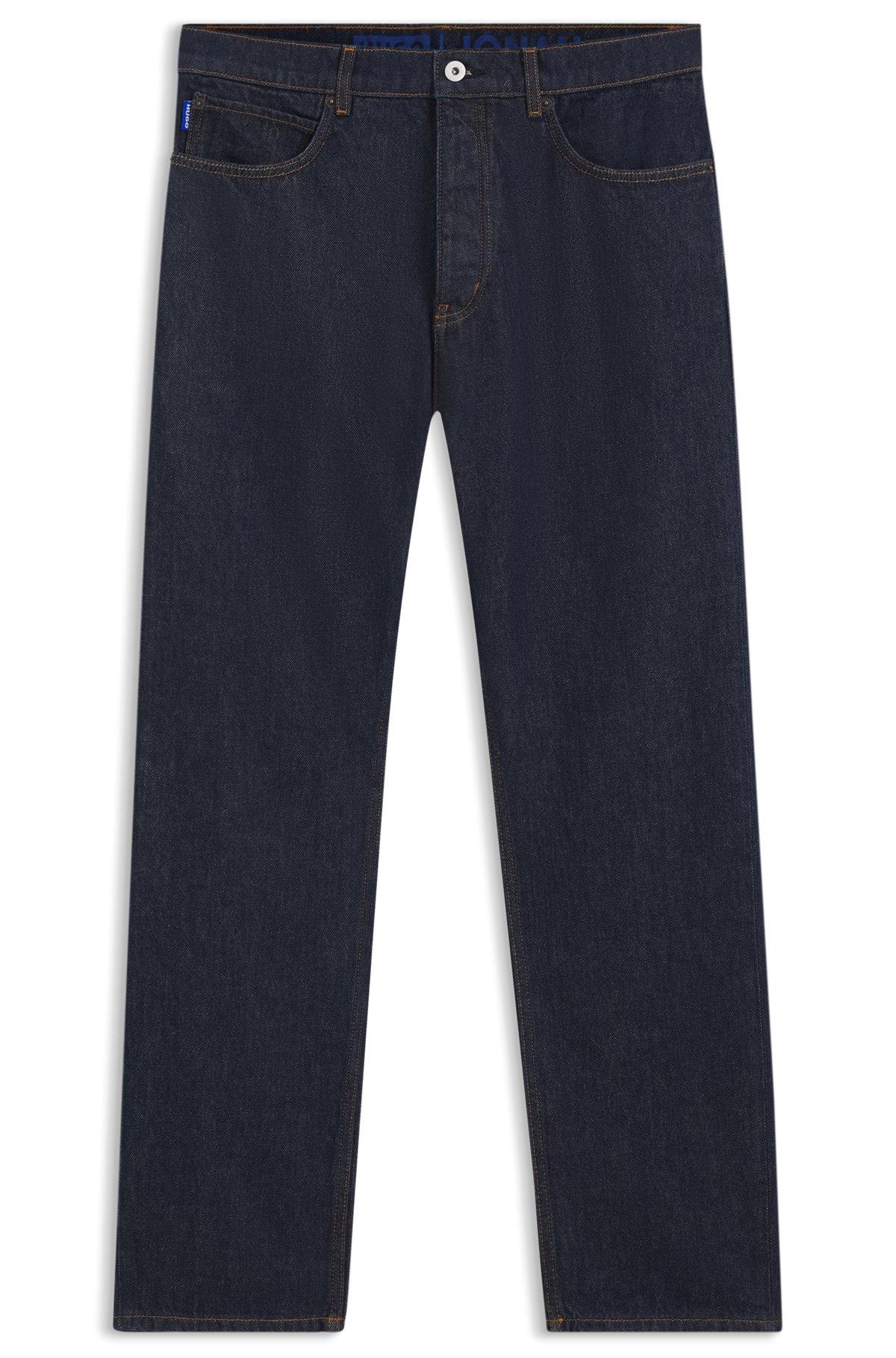 Regular-fit jeans in faded dark-blue denim Product Image