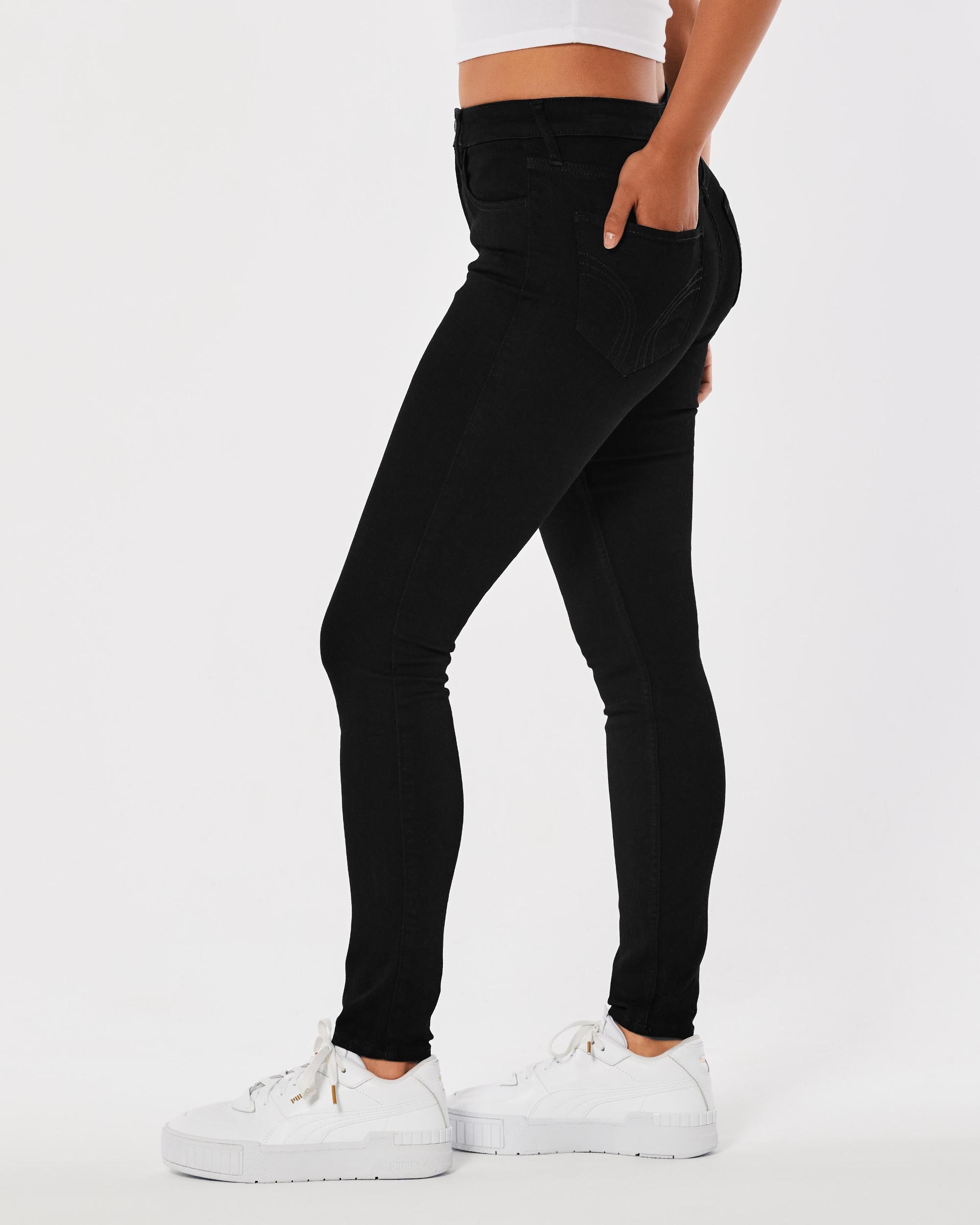 High-Rise Black Super Skinny Jeans Product Image