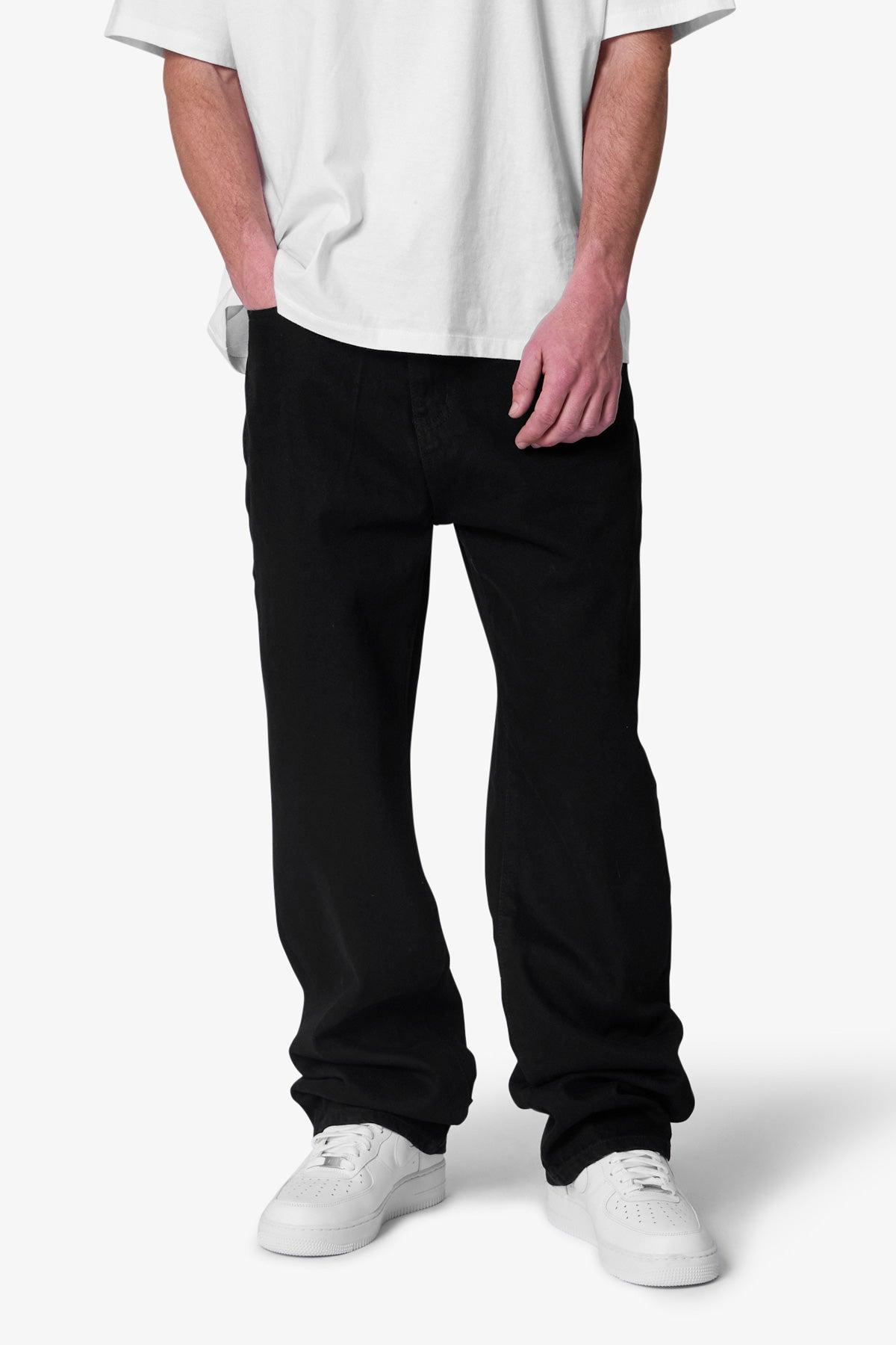 Raw Baggy Denim - Rinsed Black Product Image