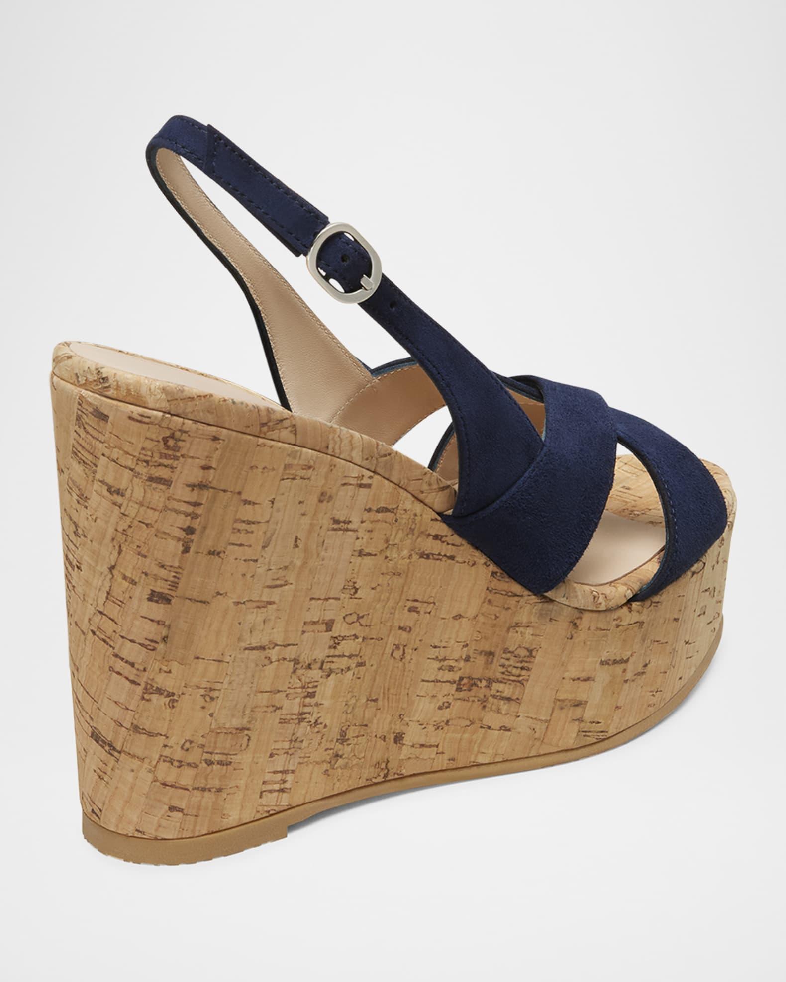 Dayna Suede Platform Wedge Sandals Product Image