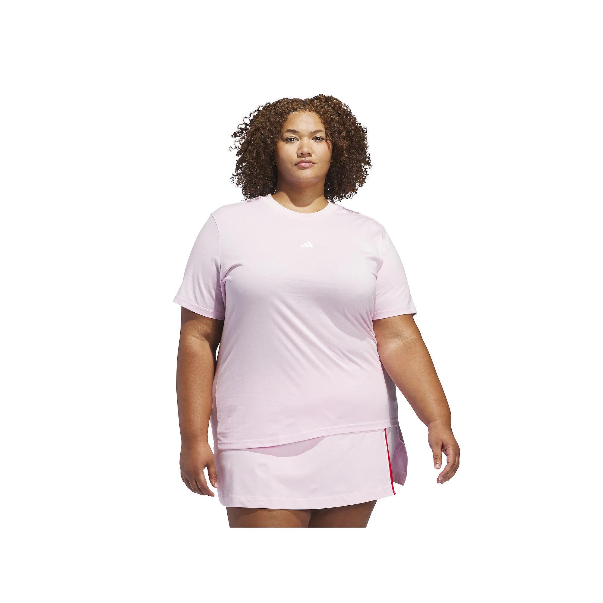 Plus Size adidas Essentials Small Logo T-Shirt, Women's, Size: 3XL, Clear Pink Product Image