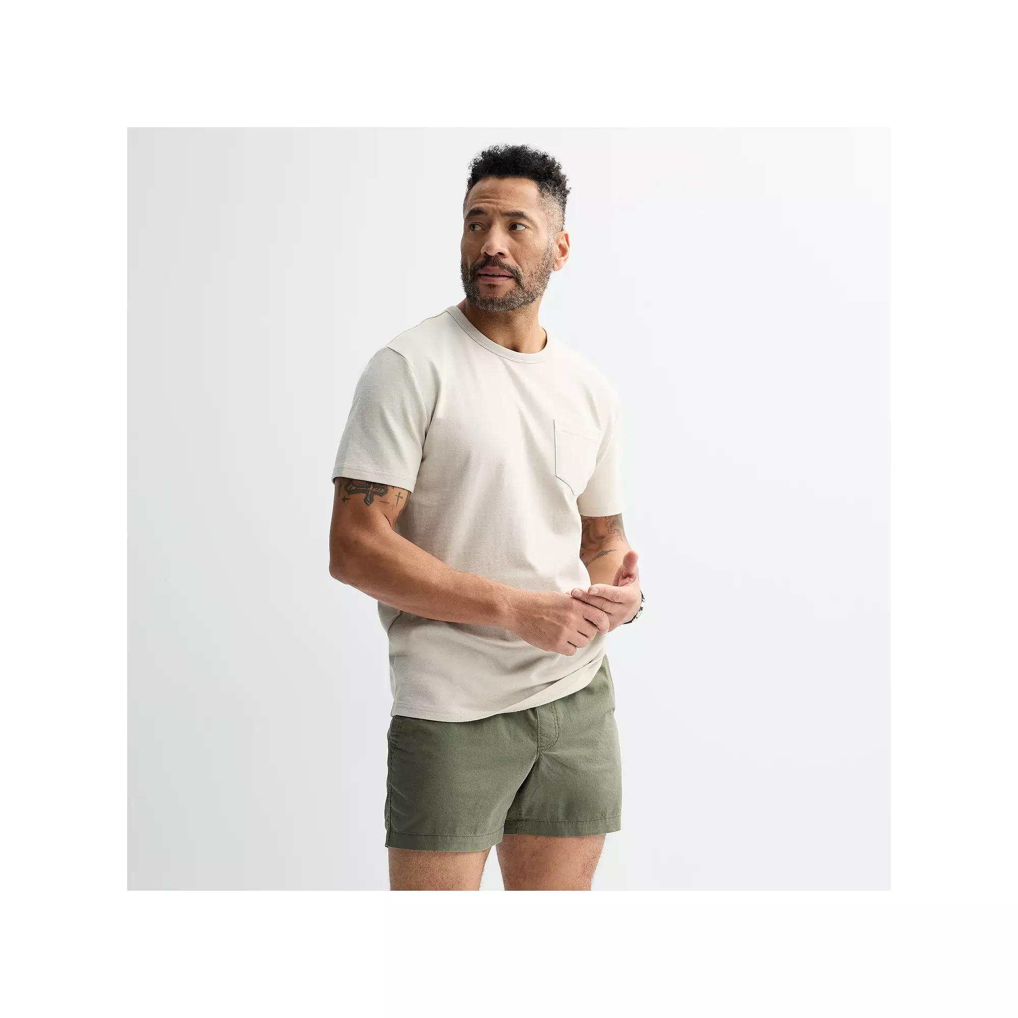 Men's Sonoma Goods For Life® Crewneck Short Sleeve Heavy Weight T-Shirt, Size: Large, Beige Product Image