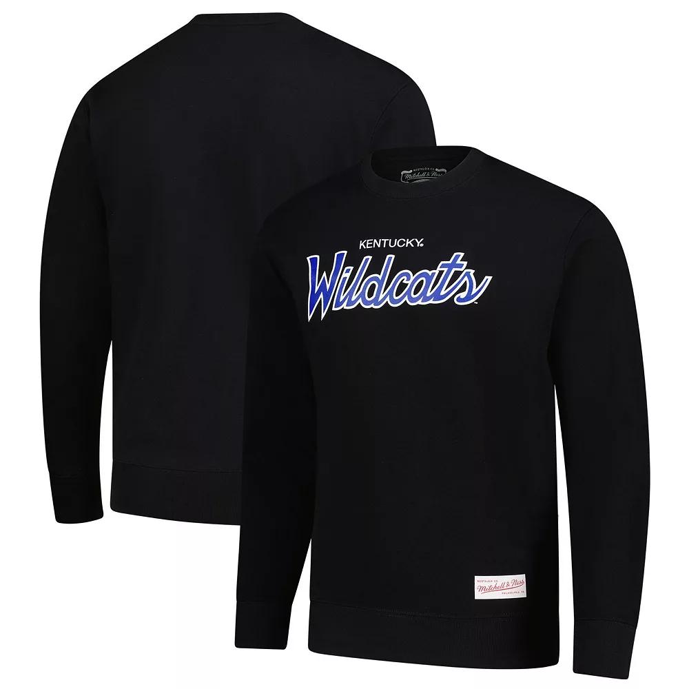Men's Mitchell & Ness Black Kentucky Wildcats Elite Script Pullover Sweatshirt,  Product Image