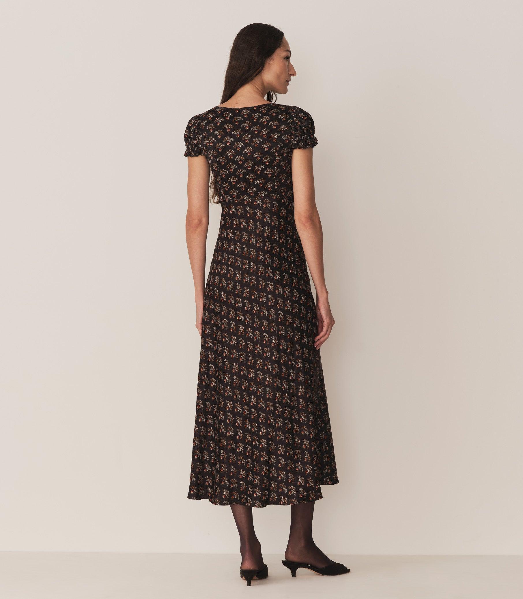 MARYBELL DRESS -- DELPHINIUM FLORAL Product Image