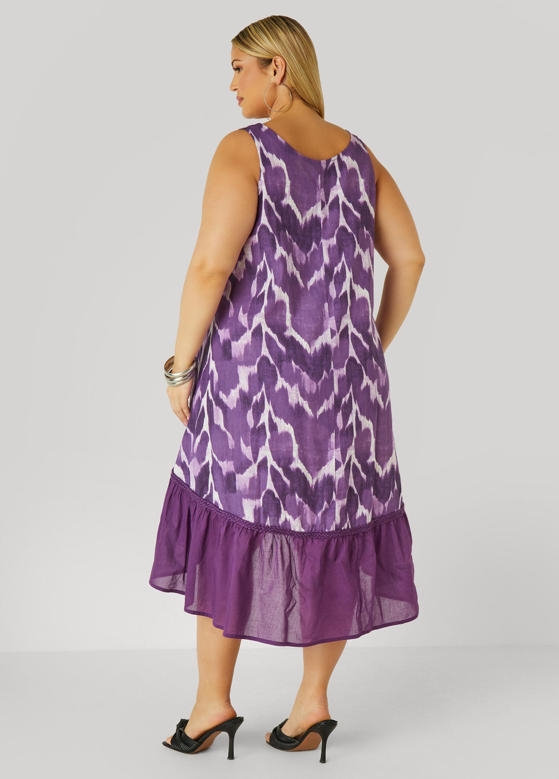 Brushstroke Print Hi Low Dress Product Image