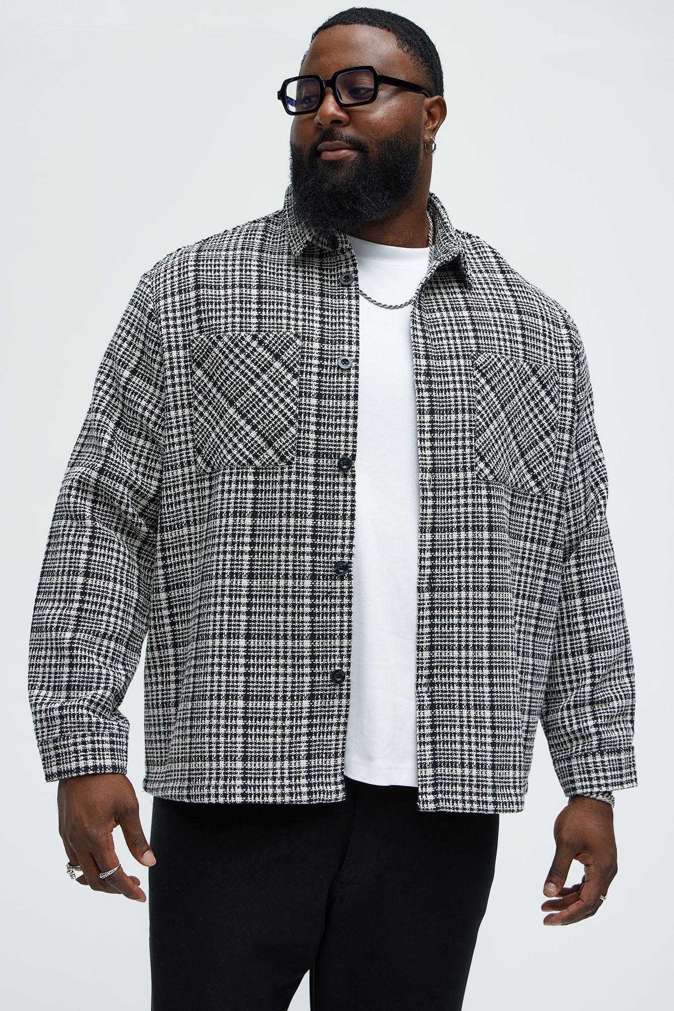 James Tweed Button Up Shirt - Black/combo Product Image