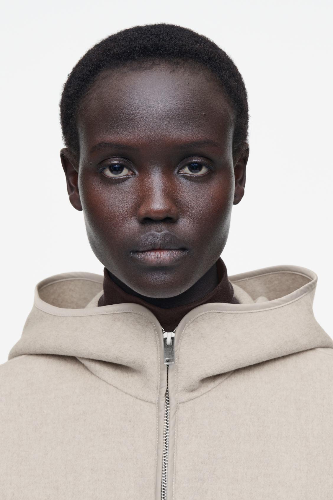 HOODED DOUBLE-FACED WOOL JACKET Product Image