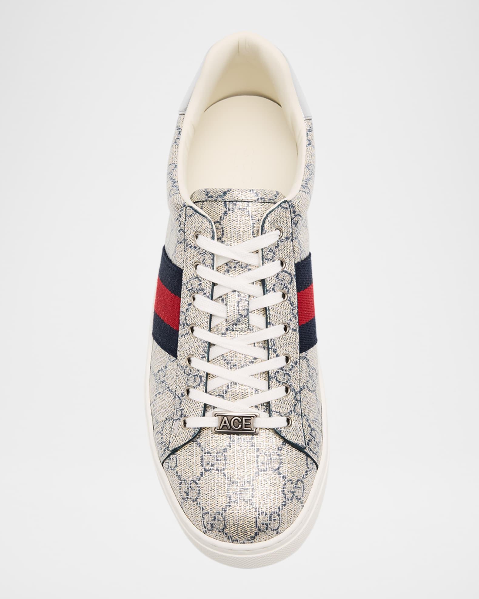 Men's Shiny GG Supreme Ace Sneakers Product Image