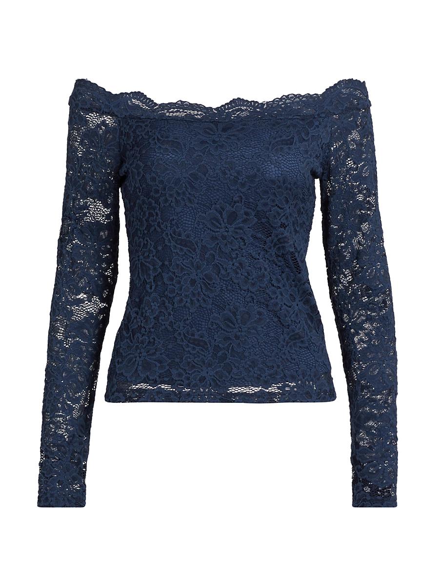 Womens Lace Off-the-Shoulder Top Product Image