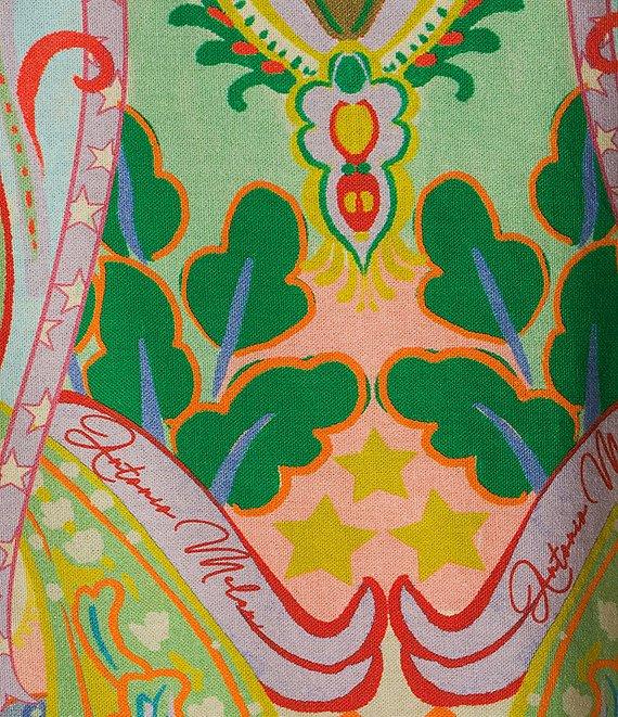 Antonio Melani Eliana Printed Linen Square Neck Sleeveless Dress Product Image