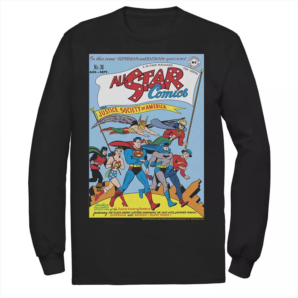 Men's Justice League All Star Comics Vintage Cover Tee,  Product Image