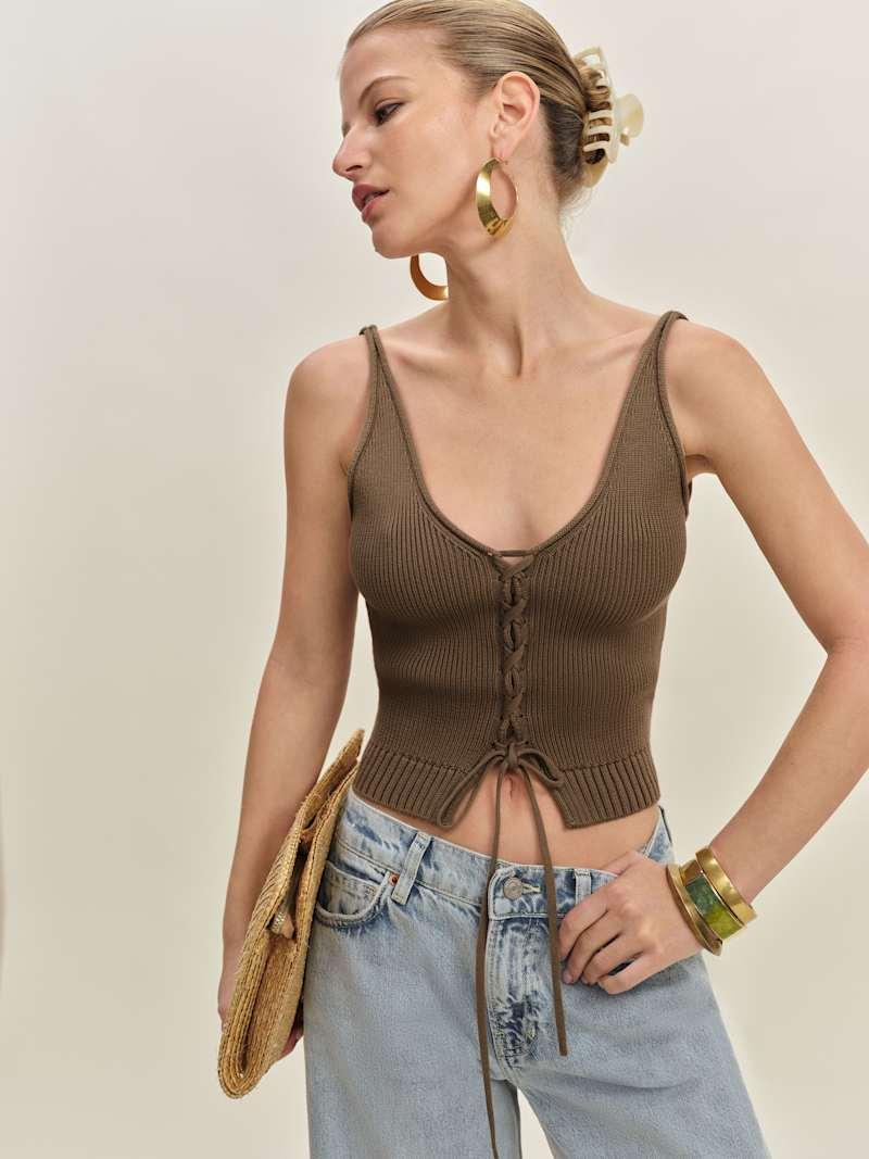 Natasha Cotton Sweater Tank Product Image