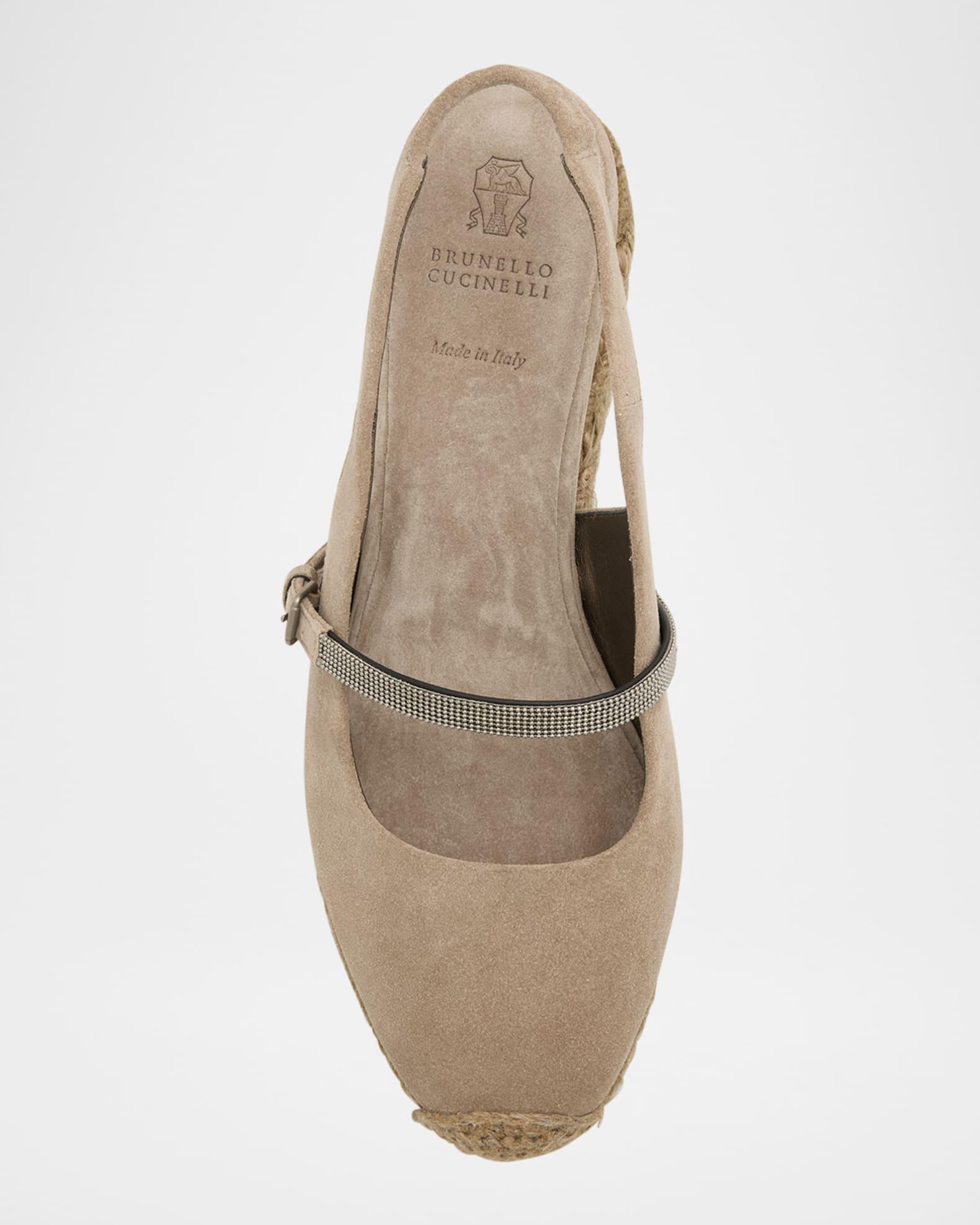Monili Mary Jane Suede Espadrille Slingback Wedges Product Image